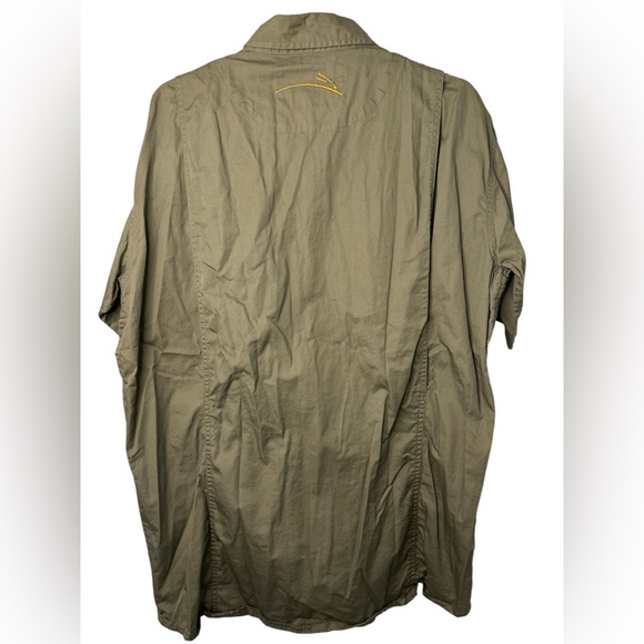 Boys Scout Olive Green Short Sleeve Shooting Shirt with Embroidery - Picture 2 of 6